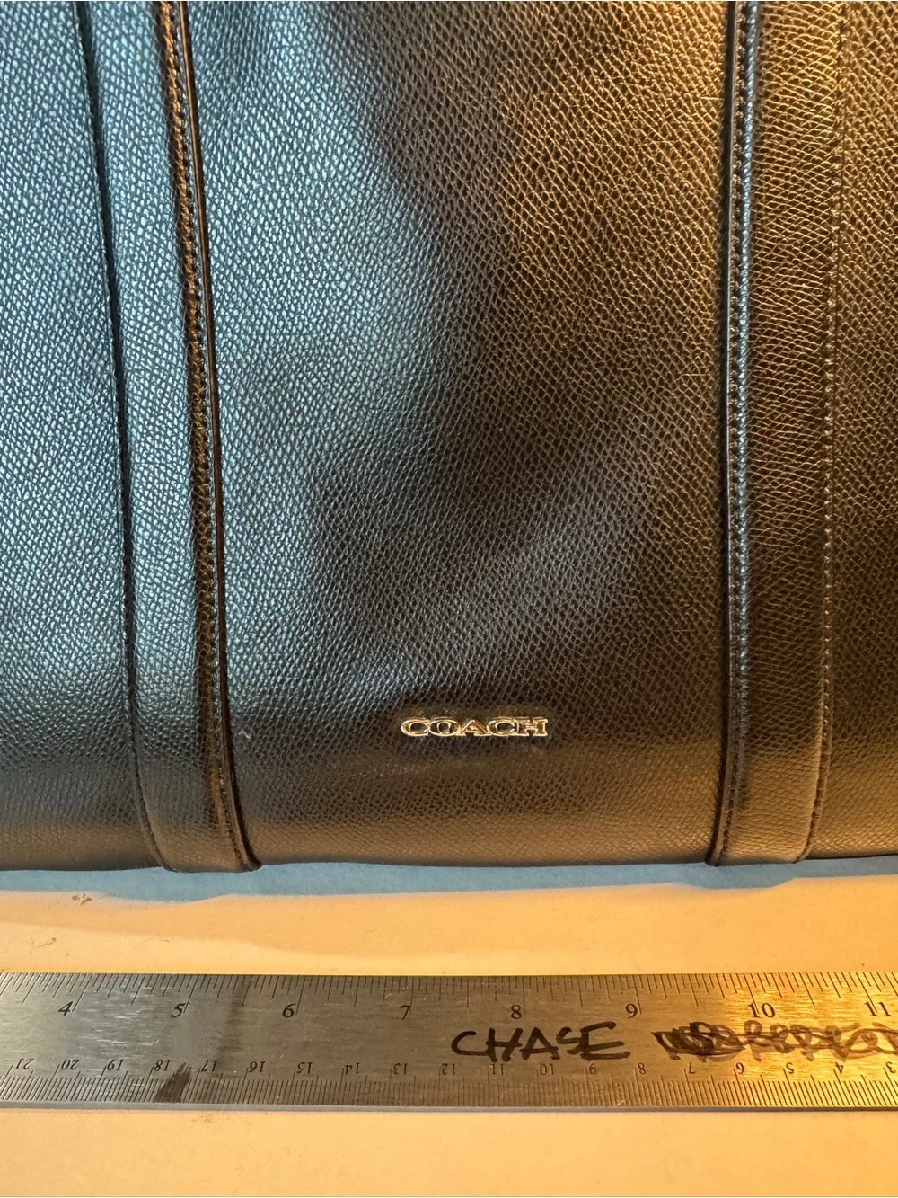 Coach Black Leather Brief Bag - Men unisex leather laptop